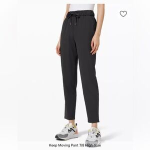 Lululemon women’s Keep Moving 7/8 drawstring high rise pants size 10